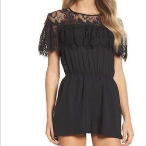 BB Dakota Black Lace Romper